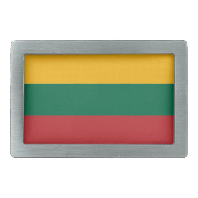 Belt Buckle with Flag of Lithuania (Front)