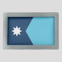 Belt Buckle with Flag of Minnesota, USA