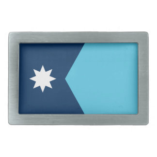 Belt Buckle with Flag of Minnesota, USA