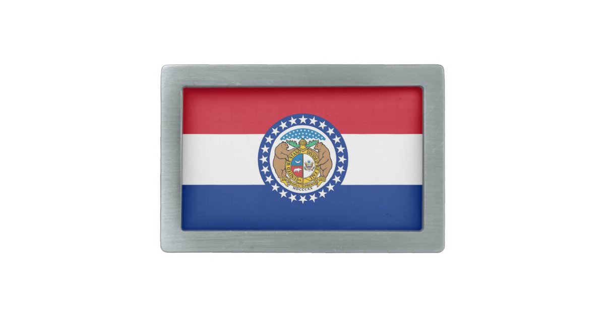 Flag of St. Louis, Missouri Rectangular Belt Buckle, Zazzle