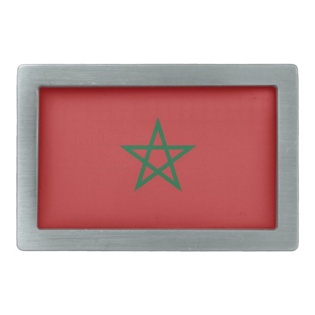 Belt Buckle with Flag of Morocco (Front)