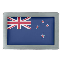 Belt Buckle with Flag of New Zealand