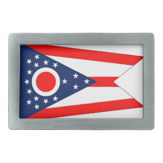 Belt Buckle with Flag of Ohio State