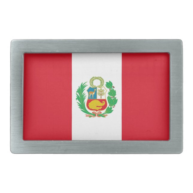 Belt Buckle with Flag of Peru (Front)