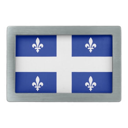 Belt Buckle with Flag of Quebec Canada