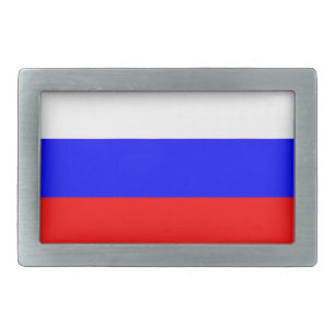 Belt Buckle with Flag of Russia