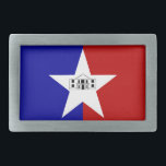 Belt Buckle with Flag of San Antonio City, USA<br><div class="desc">Add a bold touch of San Antonio pride to your attire with our exclusive belt buckle featuring the flag of San Antonio! Crafted with meticulous attention to detail, this belt buckle is more than just an accessory; it’s a celebration of San Antonio’s rich history and cultural heritage. The striking design...</div>