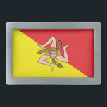 Belt Buckle with Flag of Sicily, Italy<br><div class="desc">Add a bold statement of Sicilian pride to your wardrobe with our exclusive belt buckle featuring the flag of Sicily, Italy! Crafted with precision and cultural flair, this belt buckle is more than just an accessory—it’s a vibrant celebration of Sicily’s rich heritage and iconic symbolism. The striking design prominently displays...</div>