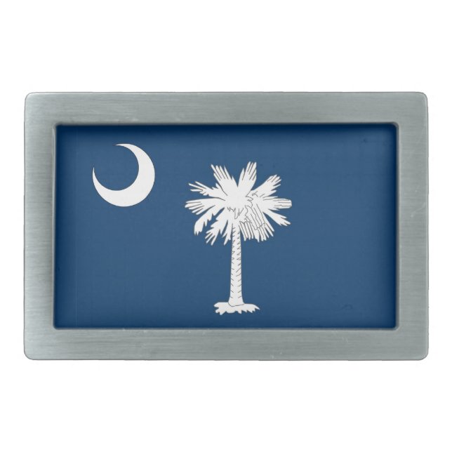 Belt Buckle with Flag of South Carolina State (Front)