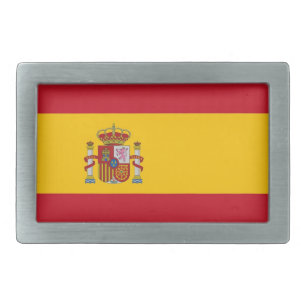 Belt Buckle with Flag of Spain