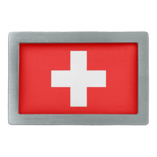 Belt Buckle with Flag of Switzerland