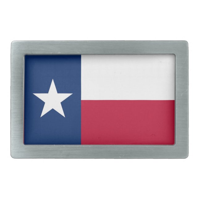 Belt Buckle with Flag of Texas State (Front)