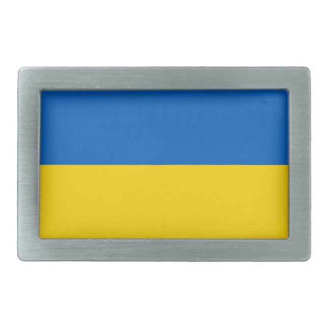 Belt Buckle with Flag of Ukraine (Front)