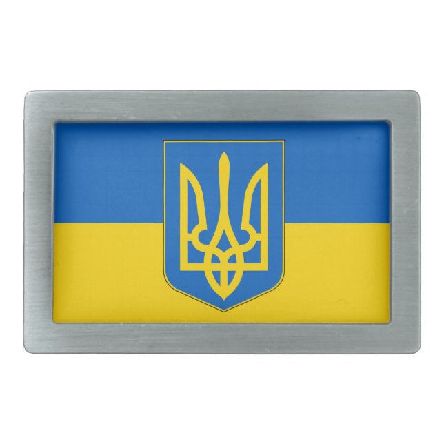 Belt Buckle with Flag of Ukraine (Front)