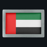 Belt Buckle with Flag of United Arab Emirates<br><div class="desc">Enhance your attire with our belt buckle featuring the flag of the United Arab Emirates! Crafted to honor UAE heritage and cultural identity, this belt buckle prominently showcases the iconic black, white, green, and red colors of the UAE flag, symbolizing the nation's unity and rich history. Perfect for adding a...</div>
