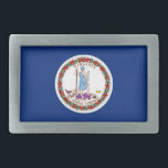 Belt Buckle with Flag of Virginia State<br><div class="desc">Elegant Belt Buckle with Flag of Virginia. United States of America. This product its customizable.</div>