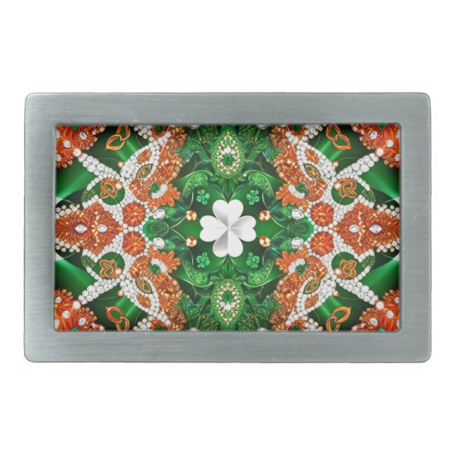 Belt Buckle with Ireland Colors Design (Front)