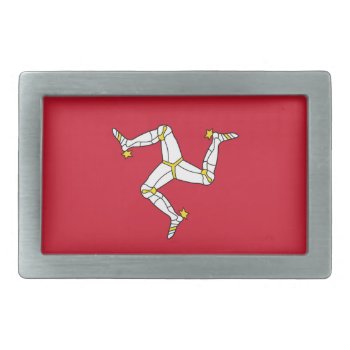 Belt Buckle With Isle Of Man Flag  United Kingdom by AllFlags at Zazzle