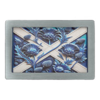 Belt Buckle with Scottish Thistles Design
