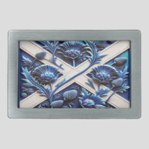 Belt Buckle with Scottish Thistles Design