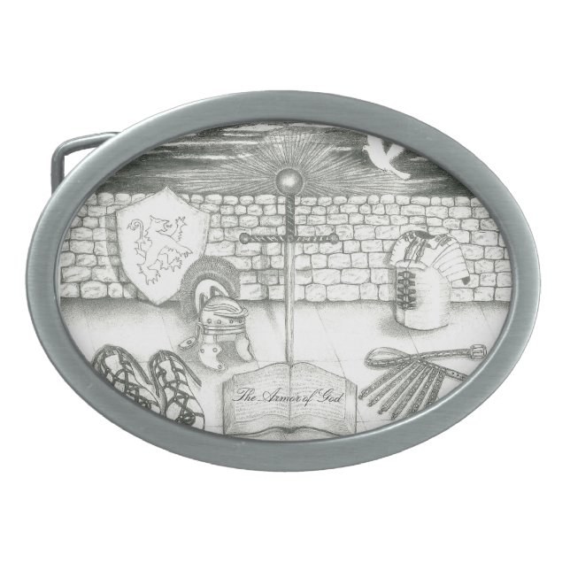 Belt Buckle with the Armor of God (Front)