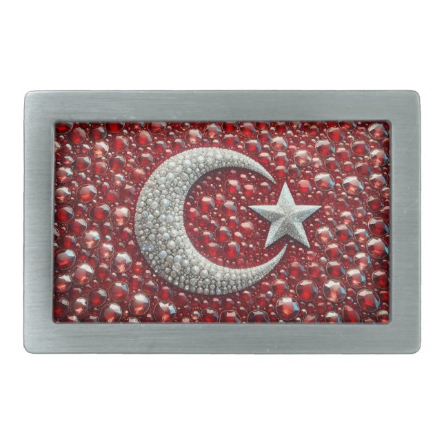Belt Buckle with Turkish Colors Design (Front)