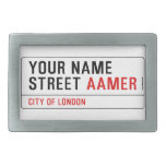Your Name Street  Belt Buckles