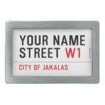 Your Name Street  Belt Buckles
