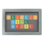 Periodic
 Table
 Writer  Belt Buckles