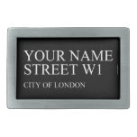 Your Name Street  Belt Buckles