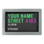 Your Name Street  Belt Buckles