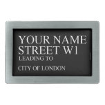 Your Name Street  Belt Buckles