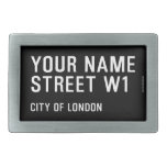 Your Name Street  Belt Buckles