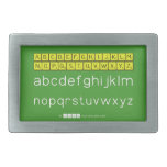 ABCDEFGHIJKLM
 NOPQSTUVWXYZ
 abcdefghijklm
 nopqrstuvwxyz  Belt Buckles