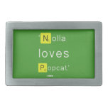 'Nolla 
 loves
 Popcat'  Belt Buckles