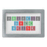 Periodic
 Table
 Writer  Belt Buckles
