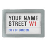 Your Name Street  Belt Buckles