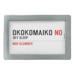 OKOKOMAIKO  Belt Buckles