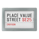 Place value Street  Belt Buckles
