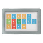 Happy
 Birthday
 Sarah  Belt Buckles