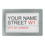 Your Name Street  Belt Buckles