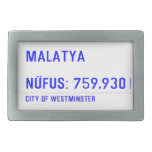 MALATYA  NÜFUS: 759.930  Belt Buckles