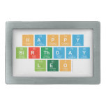 happy 
 birthday 
 LEO  Belt Buckles