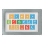 happy
 birthday
 Chiara  Belt Buckles