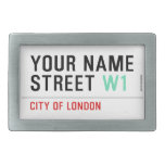 Your Name Street  Belt Buckles