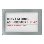 Donna M Jones Ash~Crescent   Belt Buckles