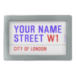 Your Name Street  Belt Buckles