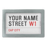Your Name Street  Belt Buckles
