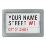Your Name Street  Belt Buckles