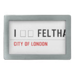 I ❤️ FELTHAM  Belt Buckles